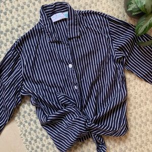 Vintage Oversized Pinstripe Button Down